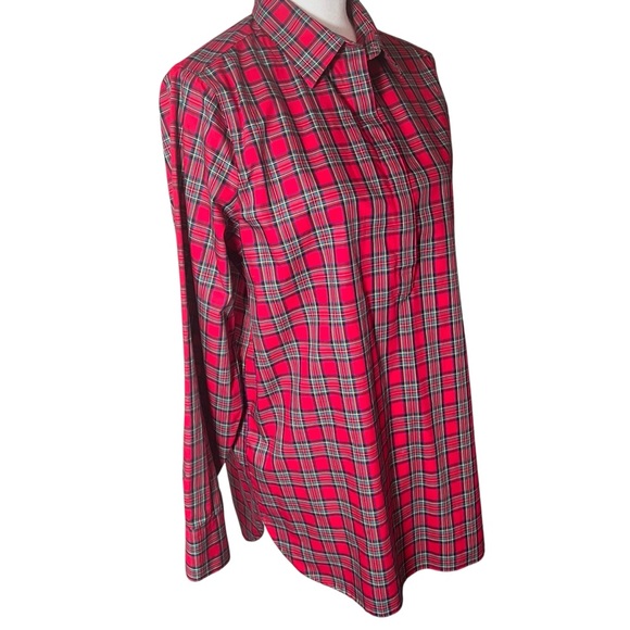 Land’s End Tartan Plaid Popover Size 14 Fall Holiday Classic Casual Long Sleeve - Picture 15 of 15